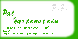 pal hartenstein business card